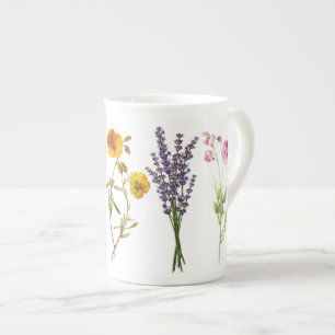Bone China Tasse - Wildblumen