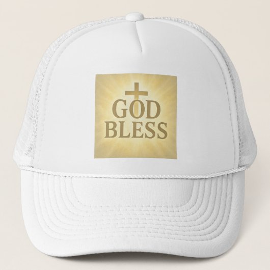 Boné Cristão God Bless – Fé e Estilo Truckerkappe (Vorderseite)