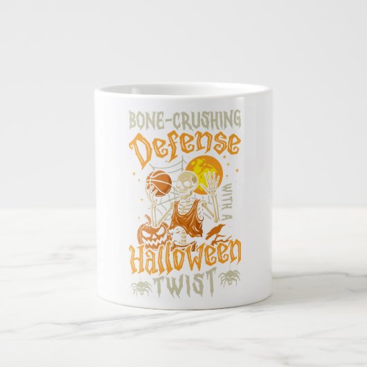 Bone Crushing Defense Sports Halloween Jumbo-Tasse (Vorderseite)