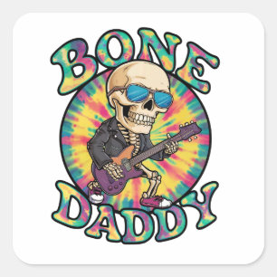 Bone Daddy Quadratischer Aufkleber