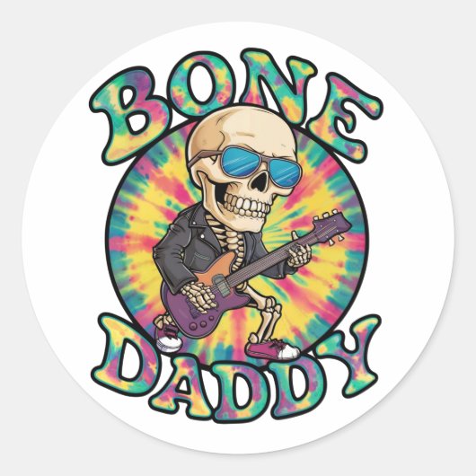 Bone Daddy Runder Aufkleber (Vorderseite)