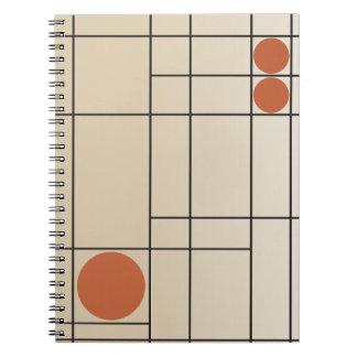 Bone Drift Nr. 1 Beige + Terrakotta Geometrische K Notizblock