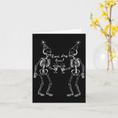 Bone Dry Tini Skeleton Trinken Martini Schwanz Hal Karte (Gelbe Blume)