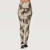 Bone & Espresso Python-Schlangenleder Leggings (Rückseite)