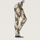 Bone & Espresso Python-Schlangenleder Leggings (Rechts)