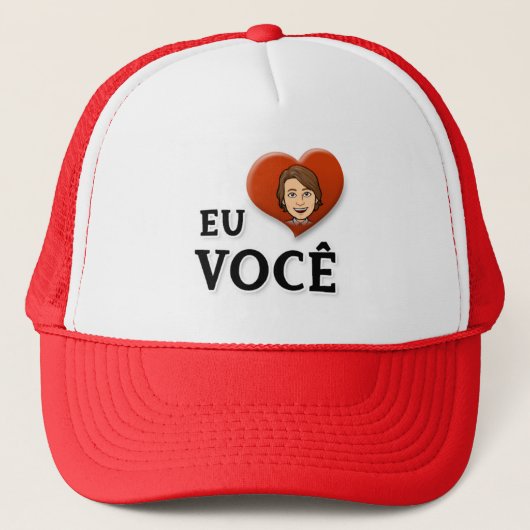 Boné Eu Amo Você  Truckerkappe (Vorderseite)