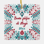 Bone fièsse di Noyé, Wallonischer Weihnachtsgruß Keramikornament (Vorderseite)