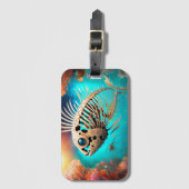 Bone Fish Swimming through the Coral Gepäckanhänger (Vorderseite Vertikal)