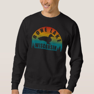 Bone Lake Northern Wisconsin Sunset Loon Sweatshirt