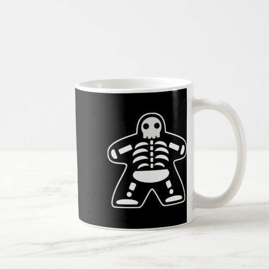 Bone Meeple Skeleton Halloween Board Gamer Geschen Kaffeetasse (Rechts)