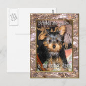 Bone Stash Yorkie Postkarte (Vorne/Hinten)