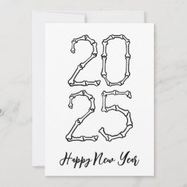 Bone Style Einfach glückliche neue Jahre Karten 20