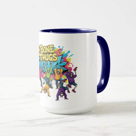 Bone Thugs Skeleton Dancers Halloween Tasse (VorderseiteRechts)
