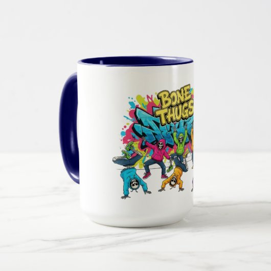 Bone Thugs Skeleton Dancers Halloween Tasse (Vorderseite Links)