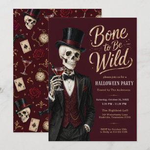 Bone to Be Wild Halloween-Party Einladung