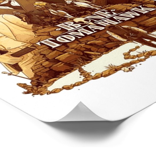 Bone Tomahawk Western Movie Artwork Poster (Ecke)