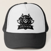 Boné Valhalla Oliver | Escudo Black Truckerkappe (Vorderseite)
