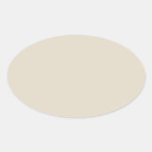 Bone White Oval Aufkleber (Vorderseite)