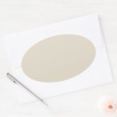 Bone White Oval Aufkleber (Umschlag)