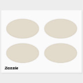 Bone White Oval Aufkleber (Blatt)
