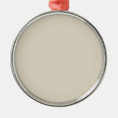 Bone White Round Silbernes Ornament (Vorne)