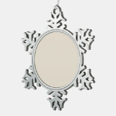 Bone White Schneeflocken Zinn-Ornament (Rechts)