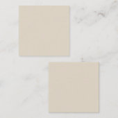Bone White Square Business Card Quadratische Visitenkarte (Vorne/Hinten)