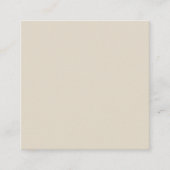 Bone White Square Business Card Quadratische Visitenkarte (Vorderseite)