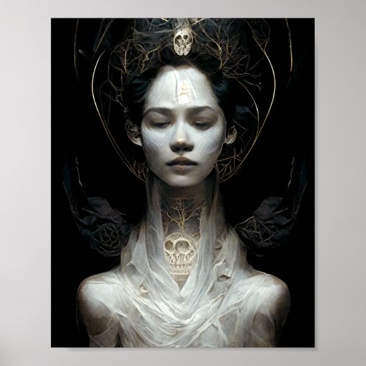 Bone Wraith Fantasy Sci-Fi Art Poster (Vorne)