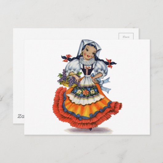 Boneca espanhola antiga postkarte (Vorne/Hinten)