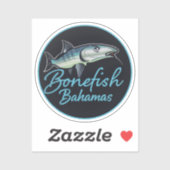 bonefish bahamas angeln aufkleber (Blatt)