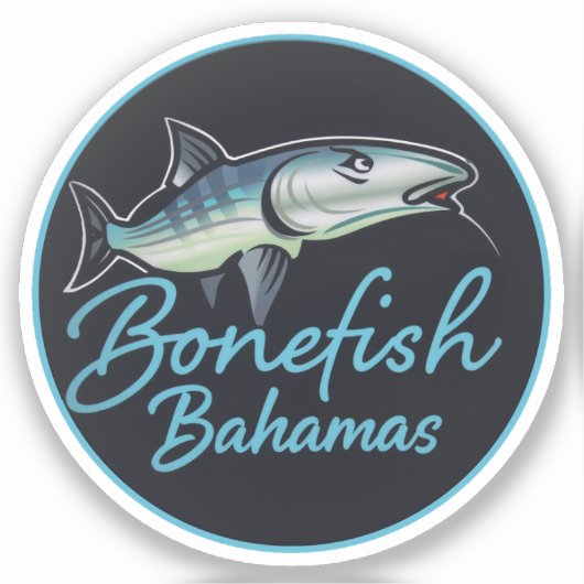 bonefish bahamas angeln aufkleber (Vorderseite)
