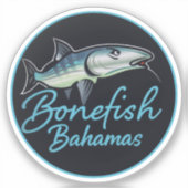 bonefish bahamas fishing aufkleber (Vorderseite)