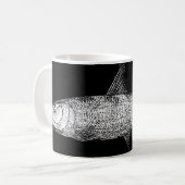 Bonefish-Kratzerkunst Kaffeetasse (Vorderseite Links)