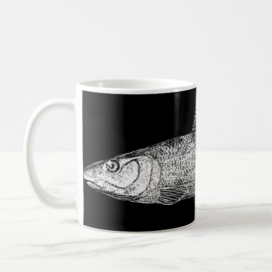Bonefish-Kratzerkunst Kaffeetasse (Links)