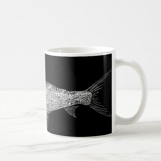 Bonefish-Kratzerkunst Kaffeetasse (Rechts)