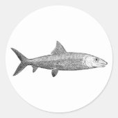 Bonefish Logo Runder Aufkleber (Vorderseite)