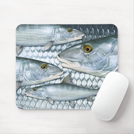 Bonefish Mouse Pad Mousepad (Mit Mouse)
