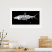 Bonefish Scratch Art Poster (Küche)