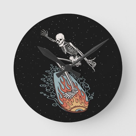 Bonehead Board Typ Runde Wanduhr (Vorderseite)