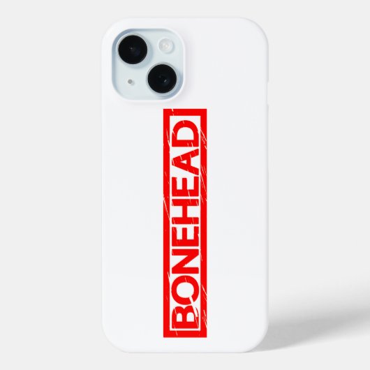 Bonehead Briefmarke Case-Mate iPhone Hülle (Rückseite)