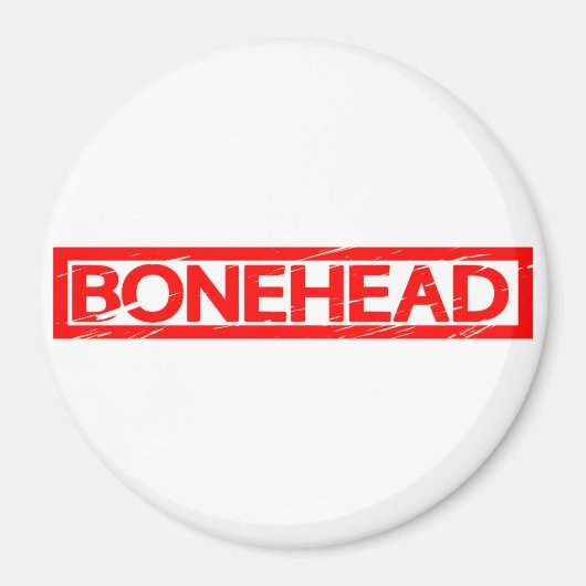 Bonehead Briefmarke Magnet (Vorne)