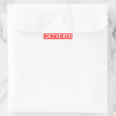 Bonehead Briefmarke Runder Aufkleber (Tasche)