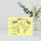 Bonehead SORRY Karte (Stehend Vorderseite)