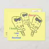 Bonehead SORRY Karte (Vorne/Hinten)