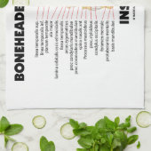 Boneheaded Gedanken nach innen Geschirrtuch (Gefaltet)