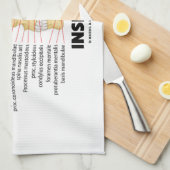 Boneheaded Gedanken nach innen Geschirrtuch (Viertel Falte)