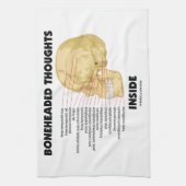 Boneheaded Gedanken nach innen Geschirrtuch (Vertikal)