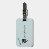 Bonejour Dog Gepäckmarke Gepäckanhänger (Vorderseite vertikal)