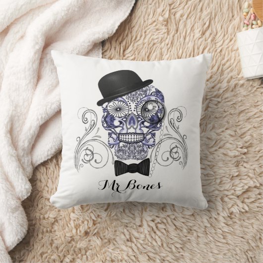 Bones Fun Verziert Sugar Skull Design Kissen (Decke)